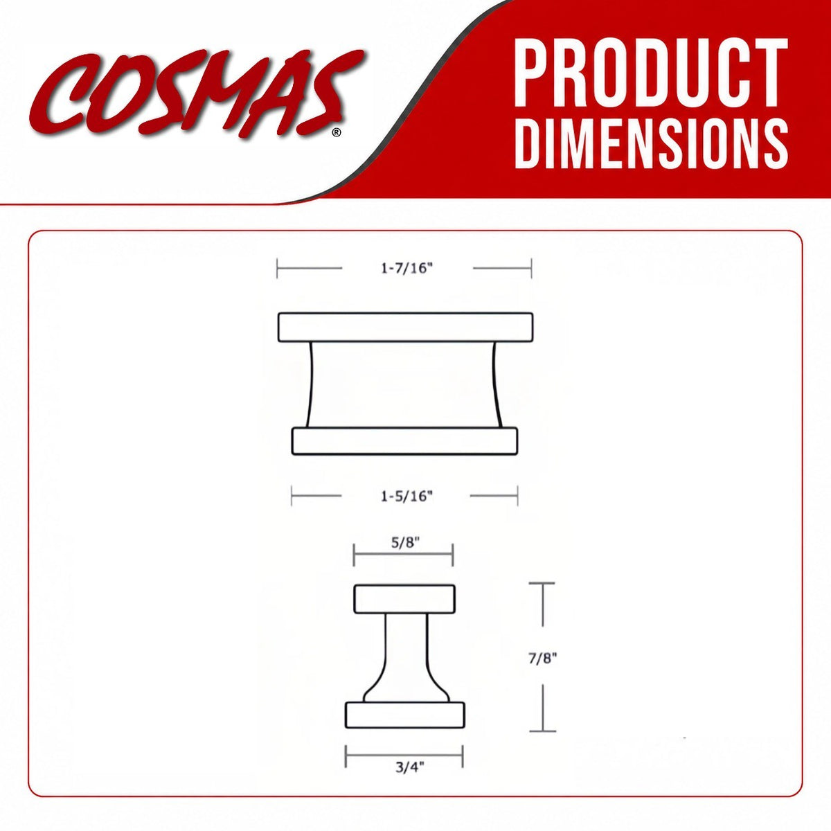Cosmas 701GC Gold Champagne Contemporary Cabinet Knob