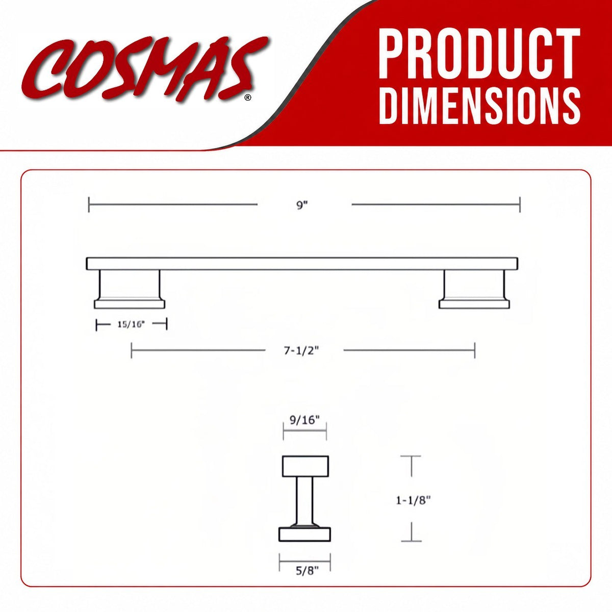 Cosmas 702-192GC Gold Champagne Contemporary Cabinet Pull