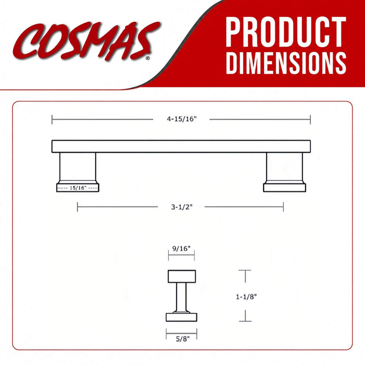 Cosmas 702-3.5GC Gold Champagne Contemporary Cabinet Pull