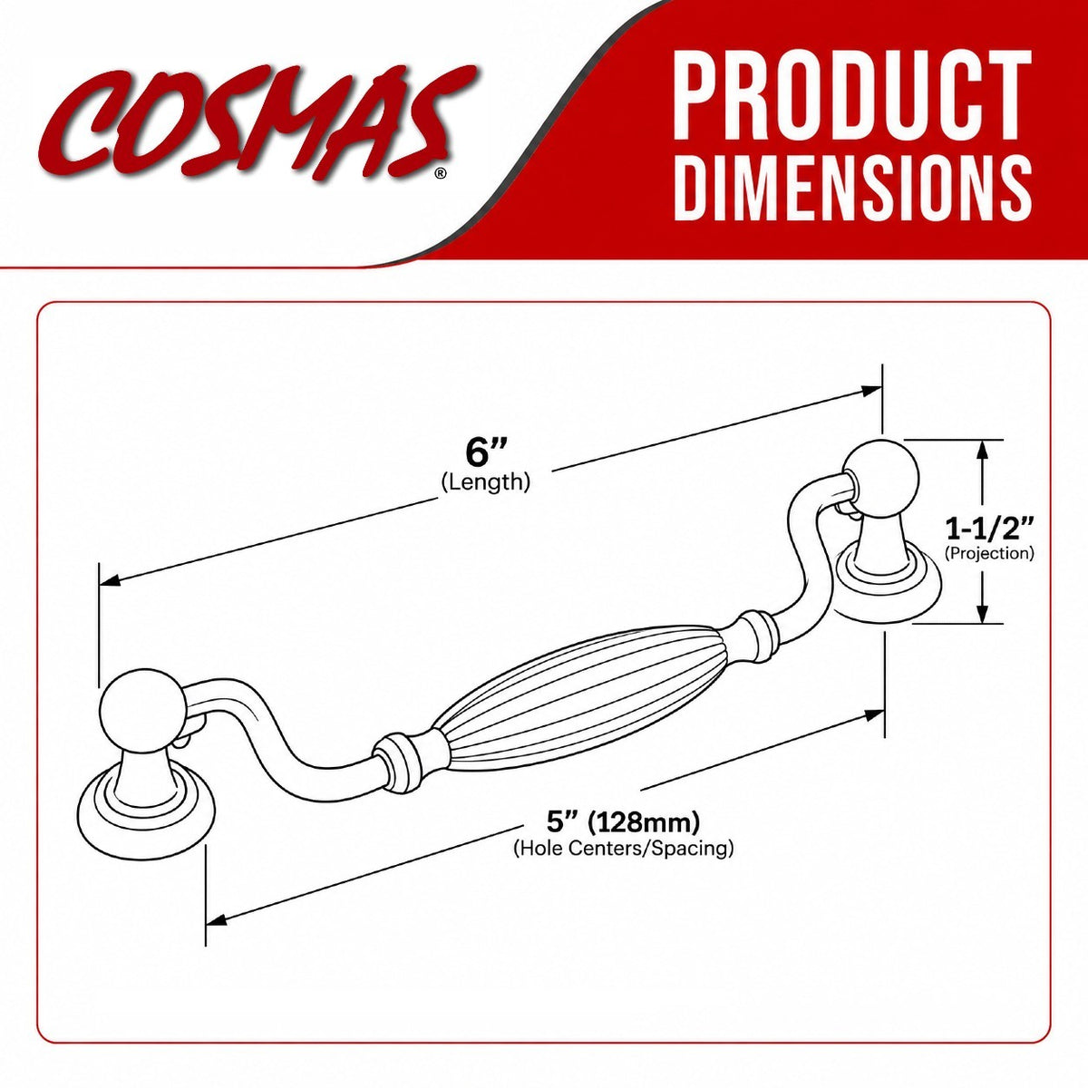 Cosmas 7122ORB Oil Rubbed Bronze Cabinet Pull