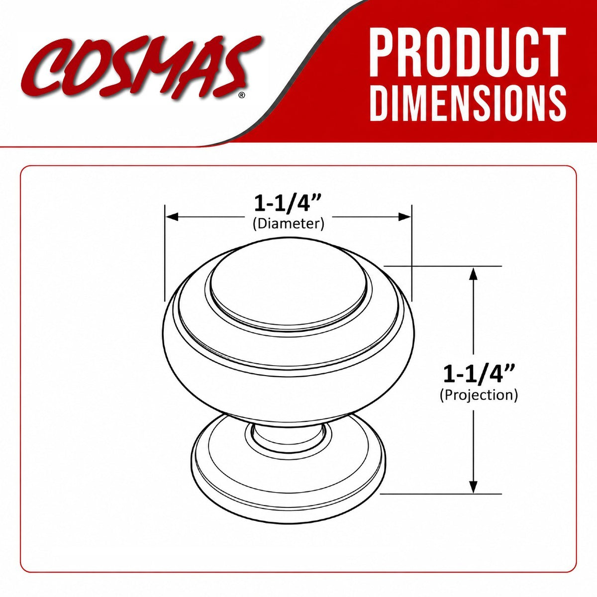 Cosmas 7498ORB Oil Rubbed Bronze Ring Cabinet Knob