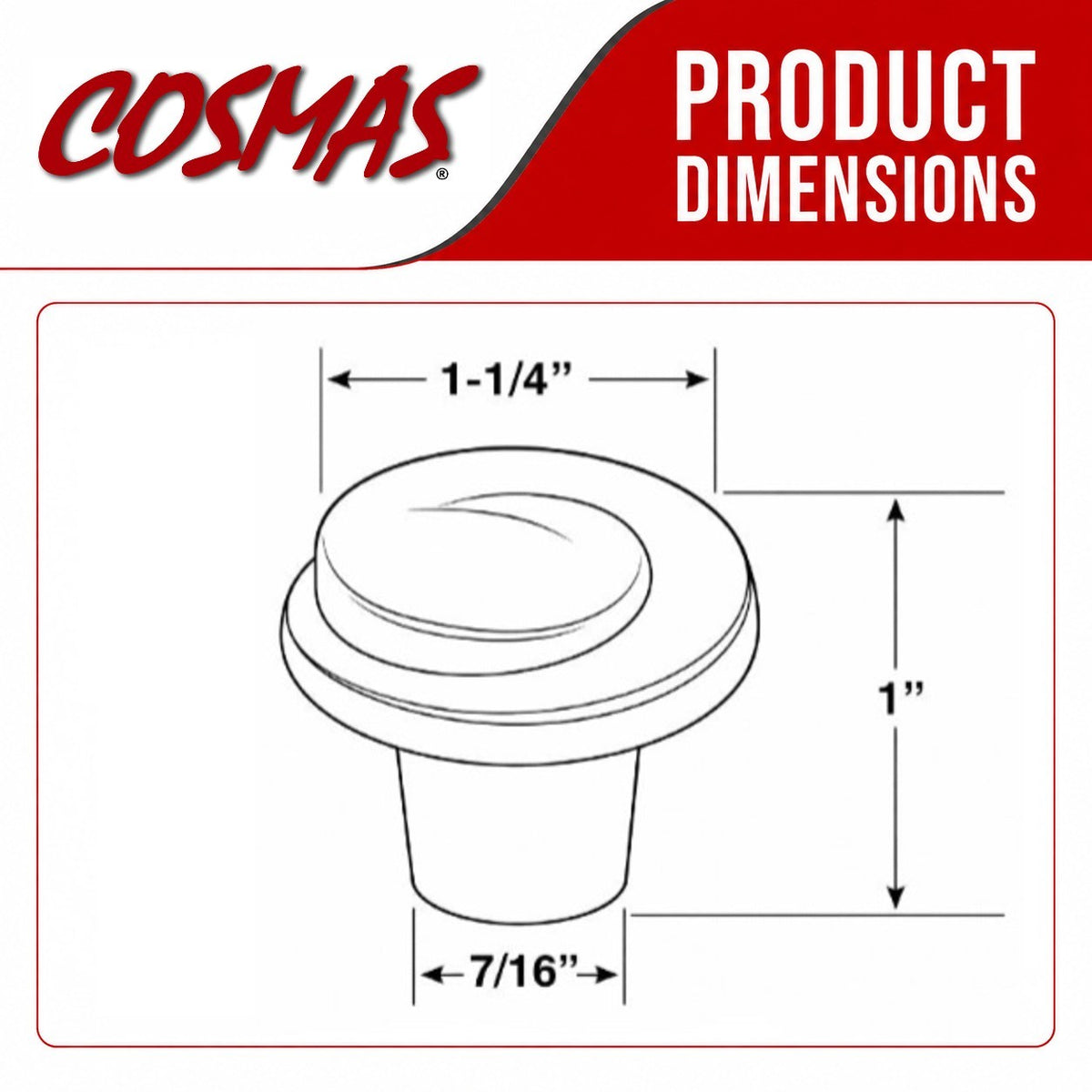 Cosmas 775FB Flat Black Swirl Cabinet Knob