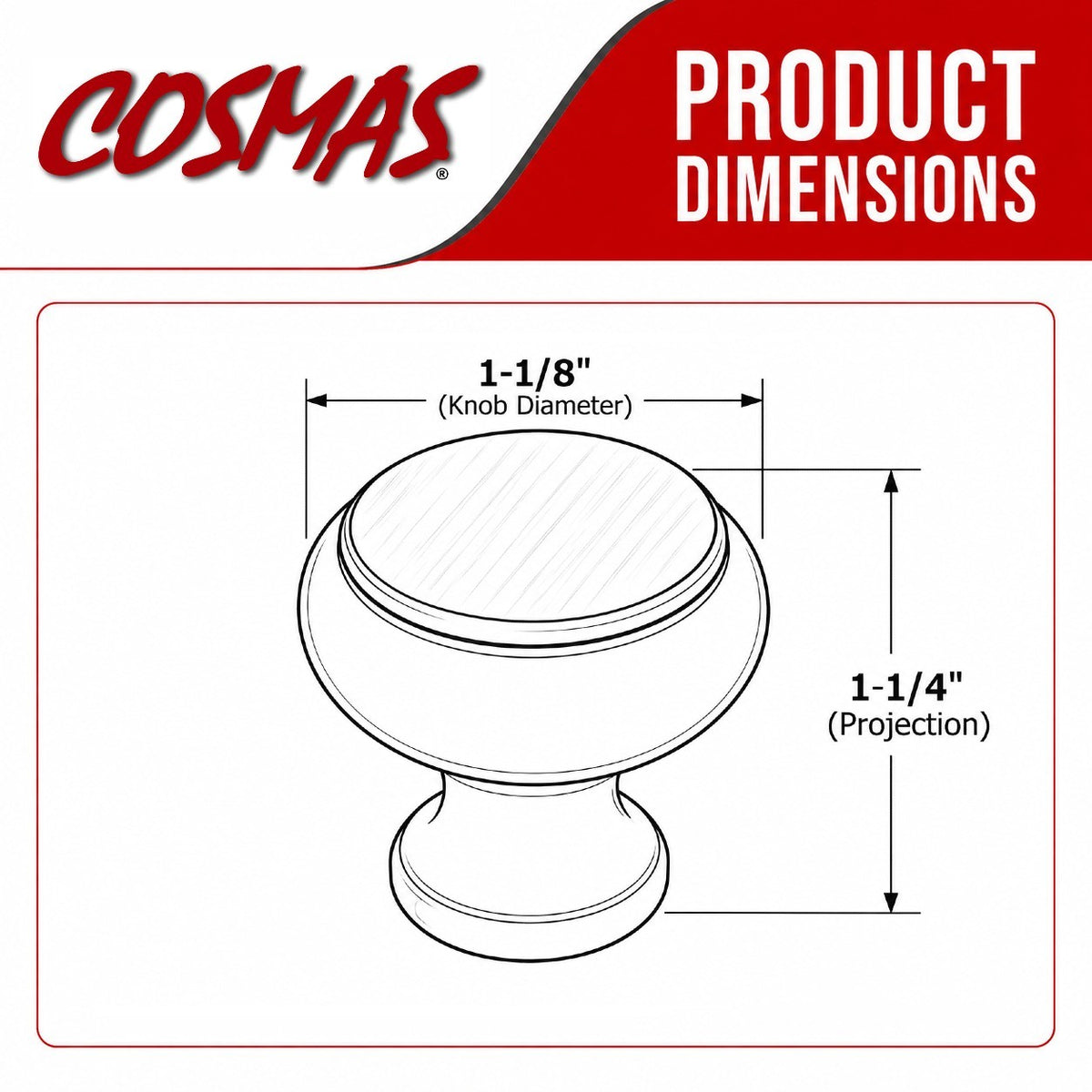 Cosmas 9434ORB Oil Rubbed Bronze Cabinet Knob
