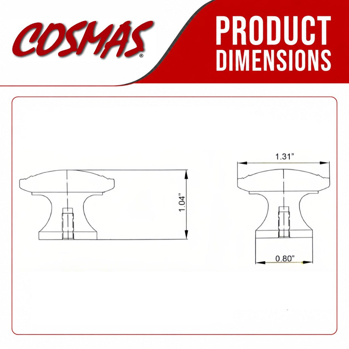 Cosmas 9462ORB Oil Rubbed Bronze Cabinet Knob