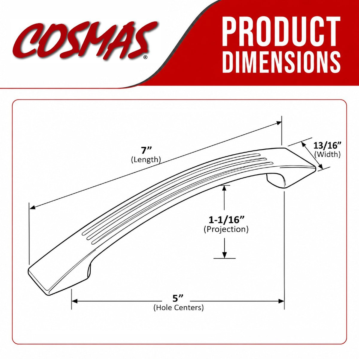 Cosmas 9604-128ORB Oil Rubbed Bronze Cabinet Pull