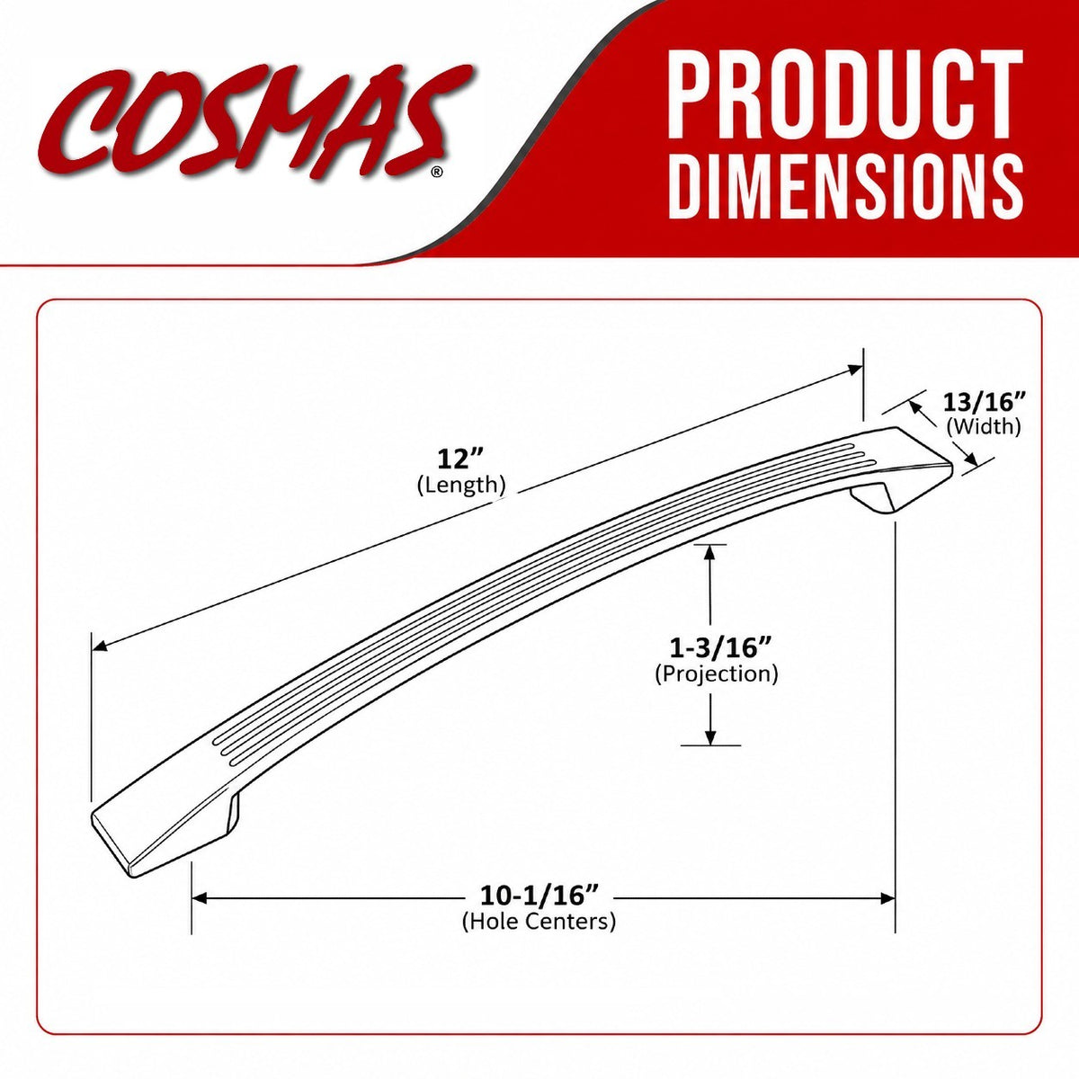Cosmas 9604-256ORB Oil Rubbed Bronze Cabinet Pull