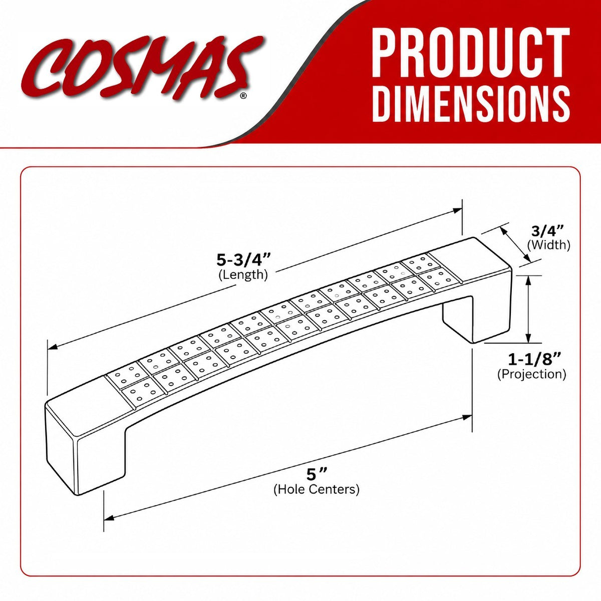 Cosmas 9752-128ORB Oil Rubbed Bronze Arch Cabinet Pull