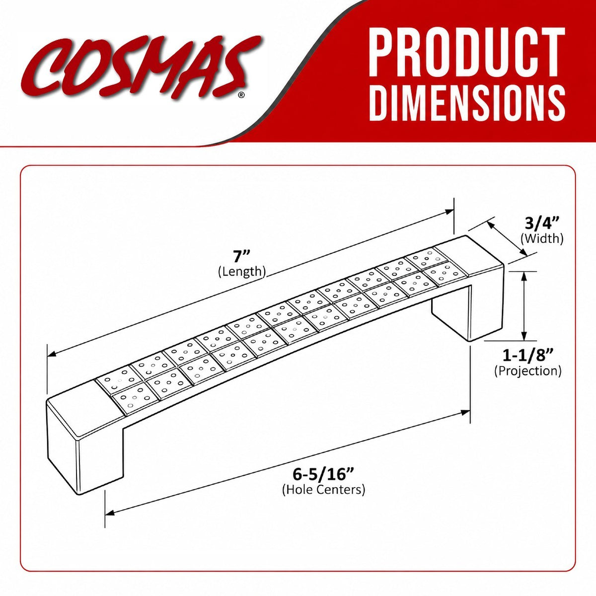 Cosmas 9752-160ORB Oil Rubbed Bronze Arch Cabinet Pull