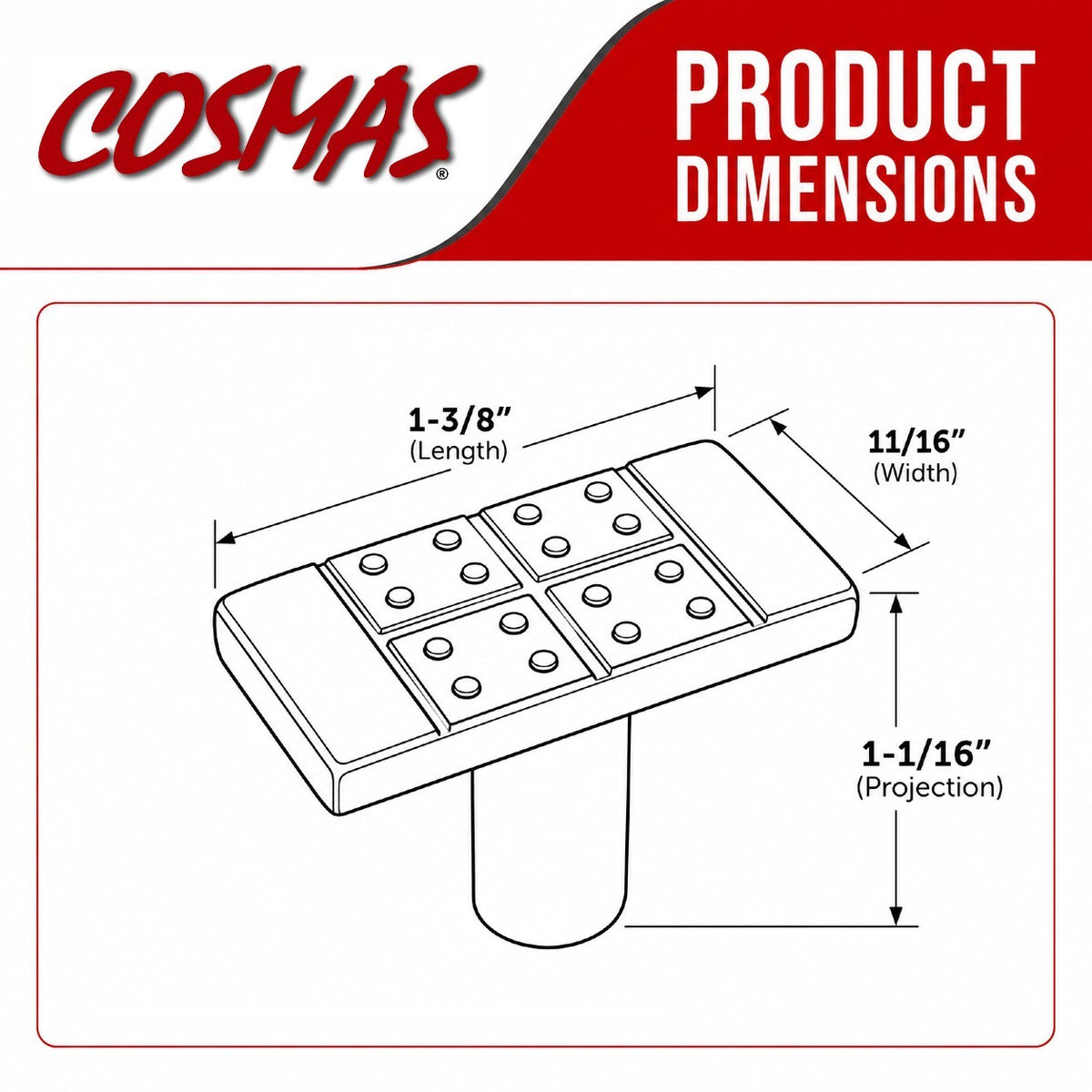 Cosmas 9752ORB Oil Rubbed Bronze Cabinet Knob
