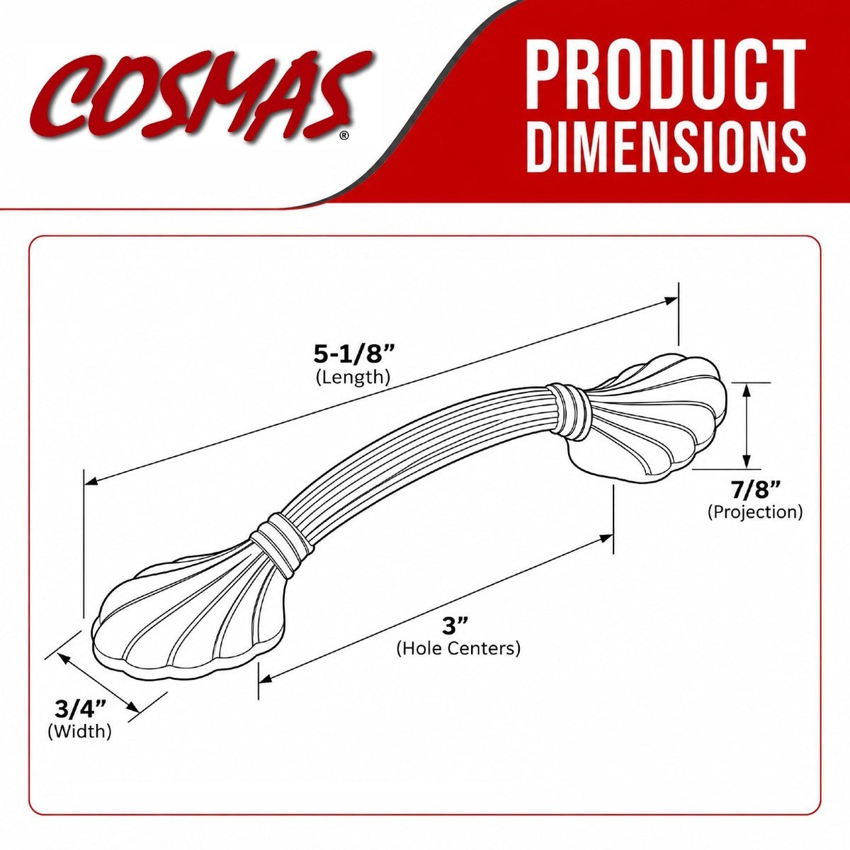Cosmas 9903ORB Oil Rubbed Bronze Cabinet Pull