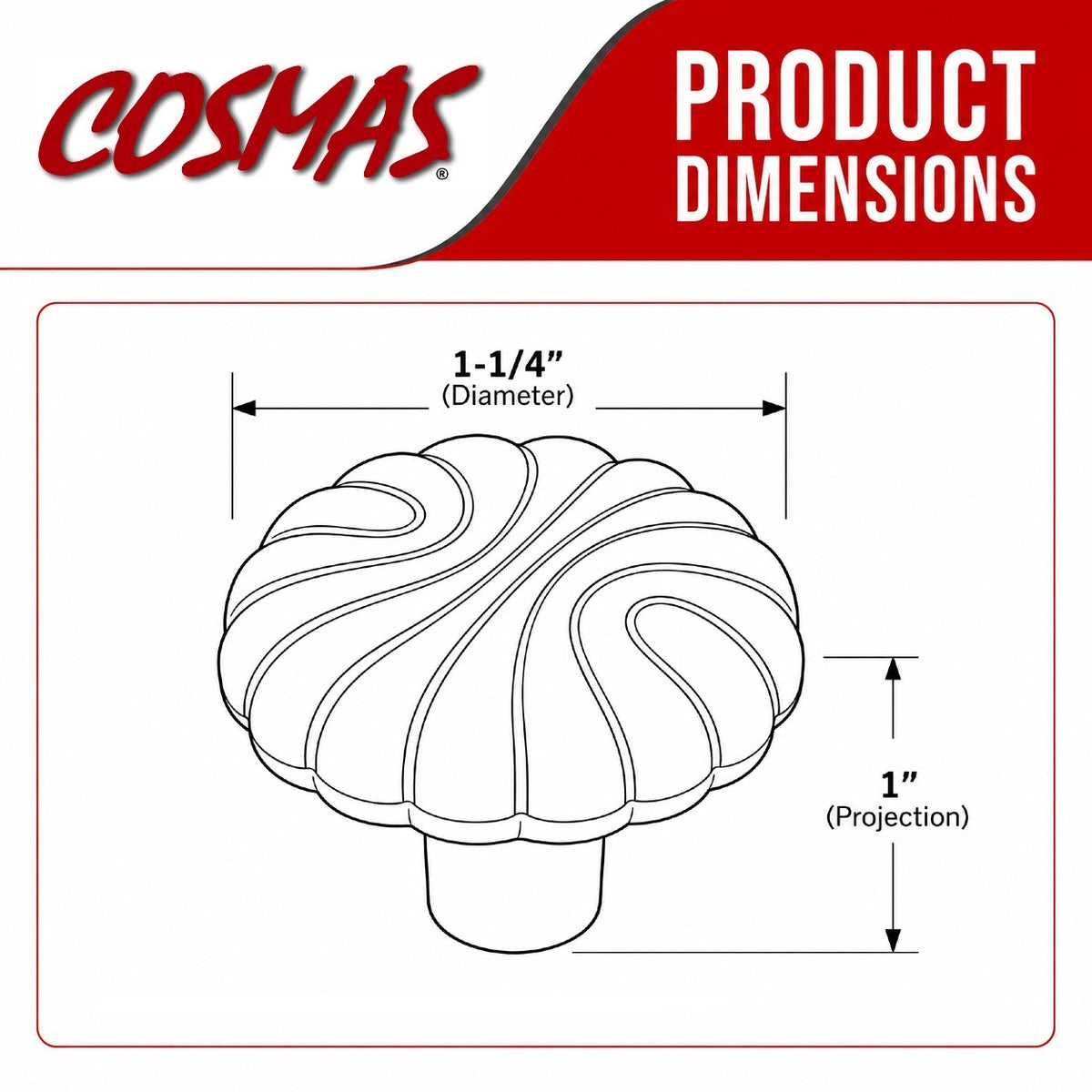 Cosmas 9904ORB Oil Rubbed Bronze Cabinet Knob