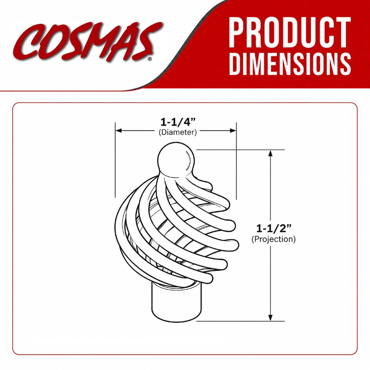 Cosmas 9994SN Satin Nickel Birdcage Cabinet Knob