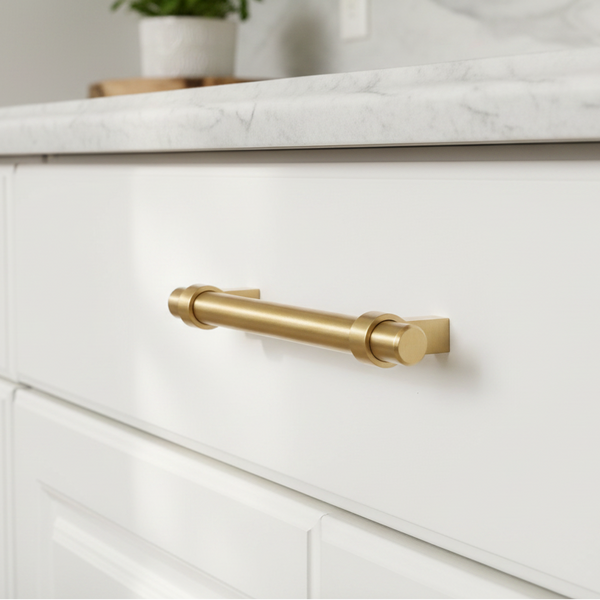 Cosmas 161-96BG Brushed Gold Euro Style Bar Pull - Cosmas-Hardware.com