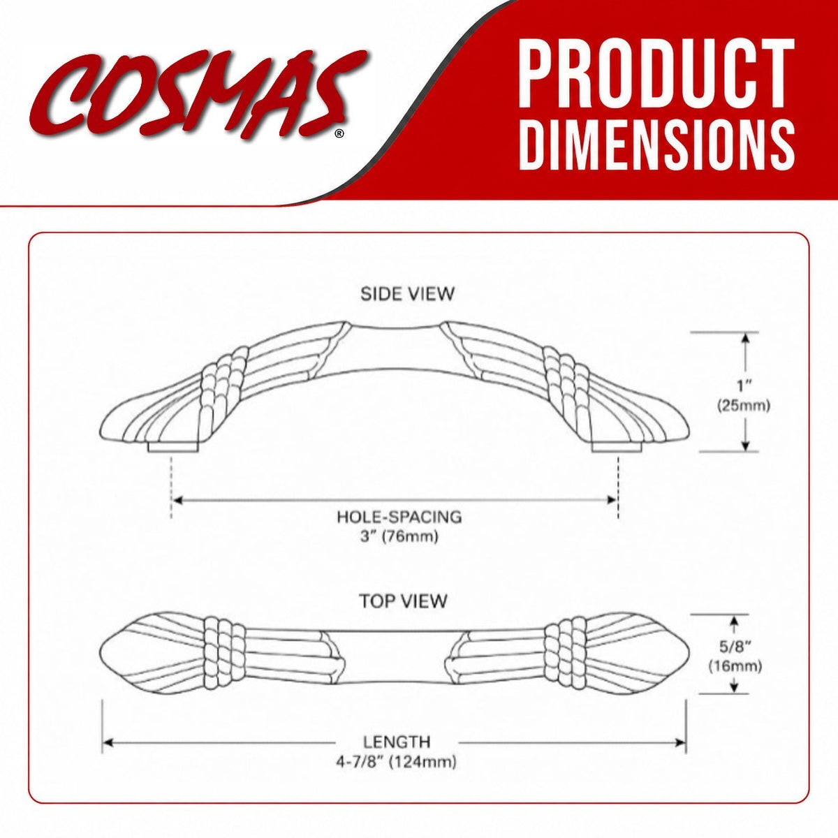 Cosmas 1211ORB Oil Rubbed Bronze Cabinet Pull