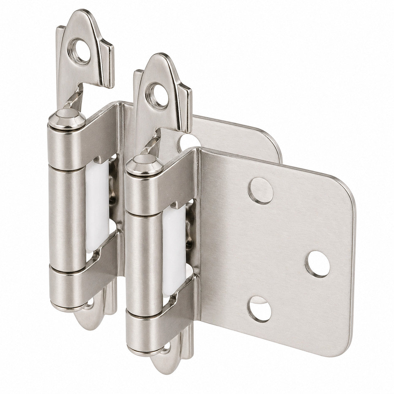 Cosmas 15539-SN Satin Nickel Hinge Variable Overlay (Pair)