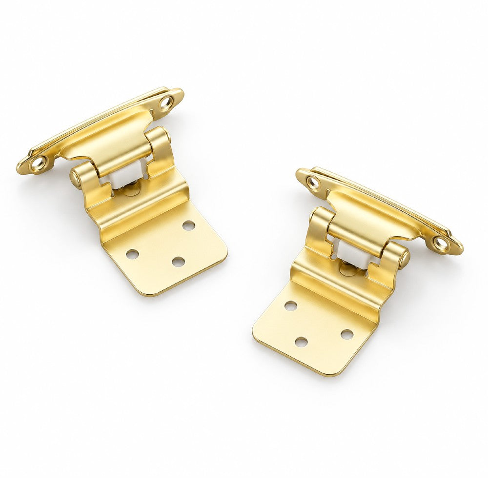 Cosmas 15628-BB Brushed Brass Cabinet Hinge 3/8" Inset (Pair)