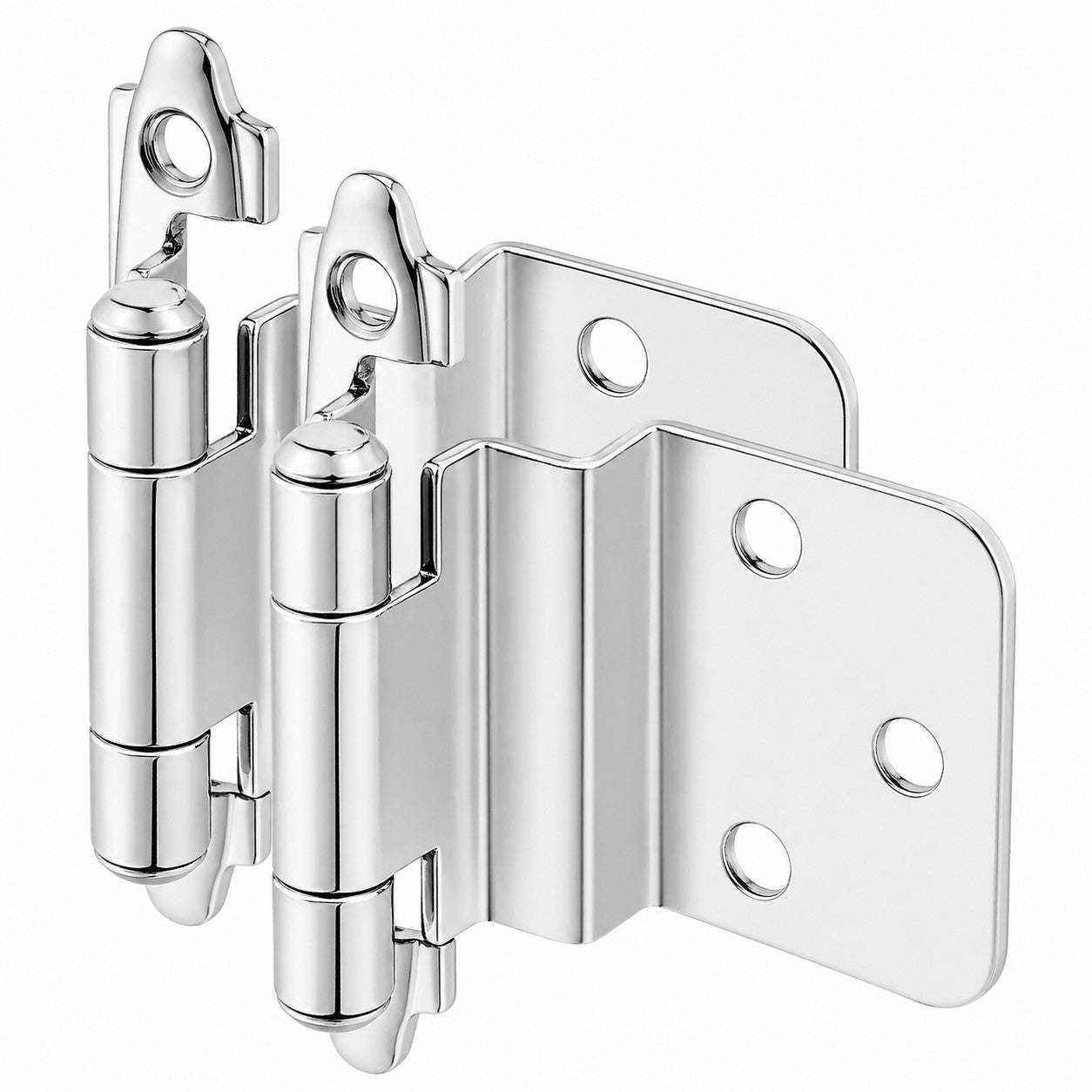 Cosmas 15628-CH Polished Chrome Hinge 3/8" Inset (Pair)