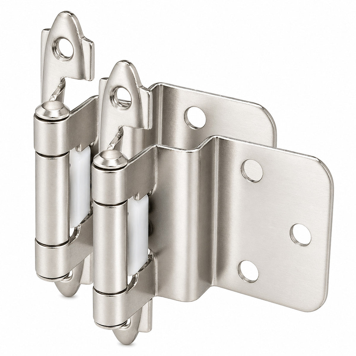 Cosmas 15628-SN Satin Nickel Cabinet Hinge 3/8" Inset (Pair)
