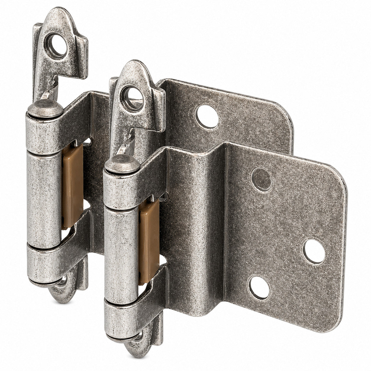 Cosmas 15628-WN Weathered Nickel Cabinet Hinge 3/8" Inset (Pair)