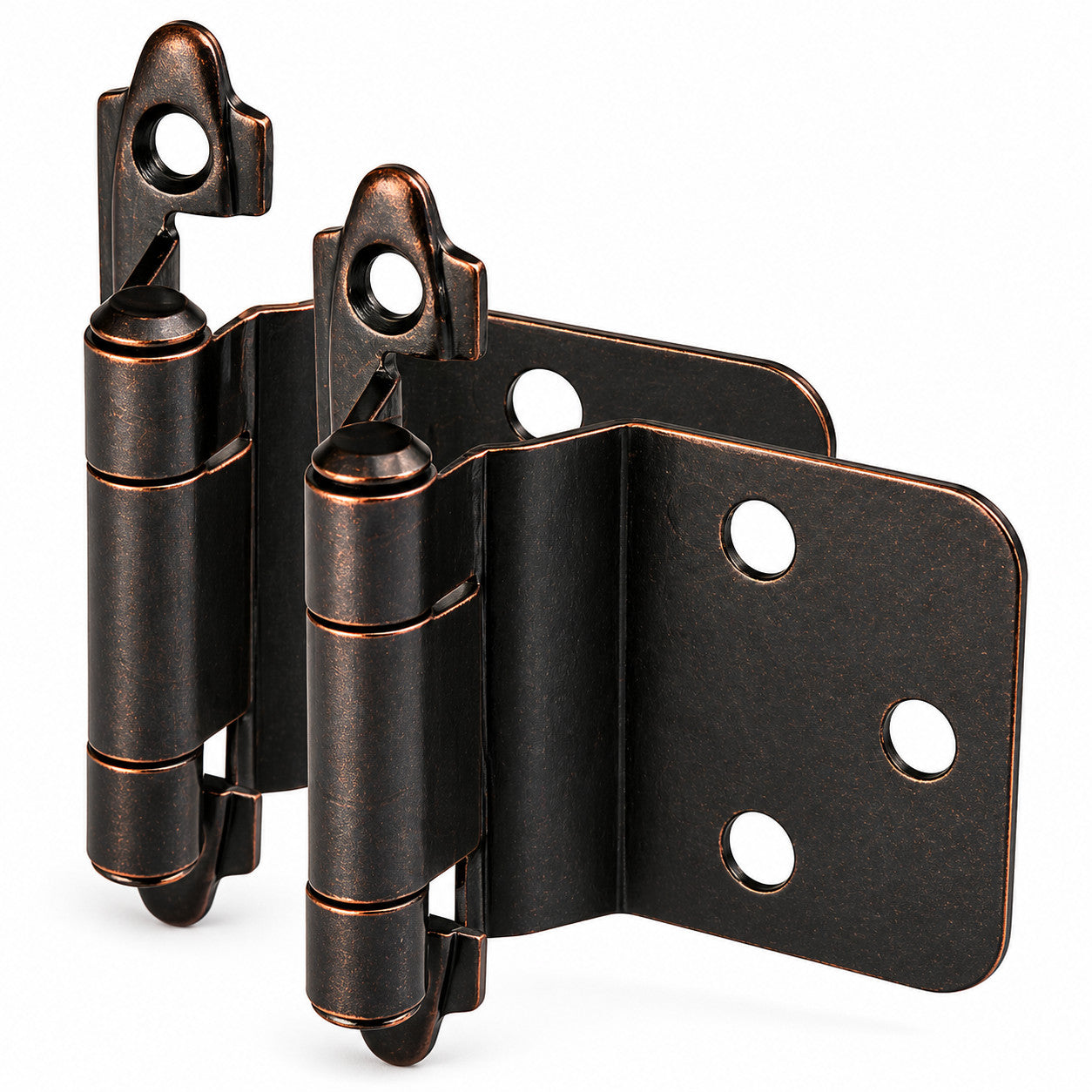 Cosmas 16890-ORB Oil Rubbed Bronze Hinge Variable Overlay with 30 Degree Reverse Bevel (Pair)