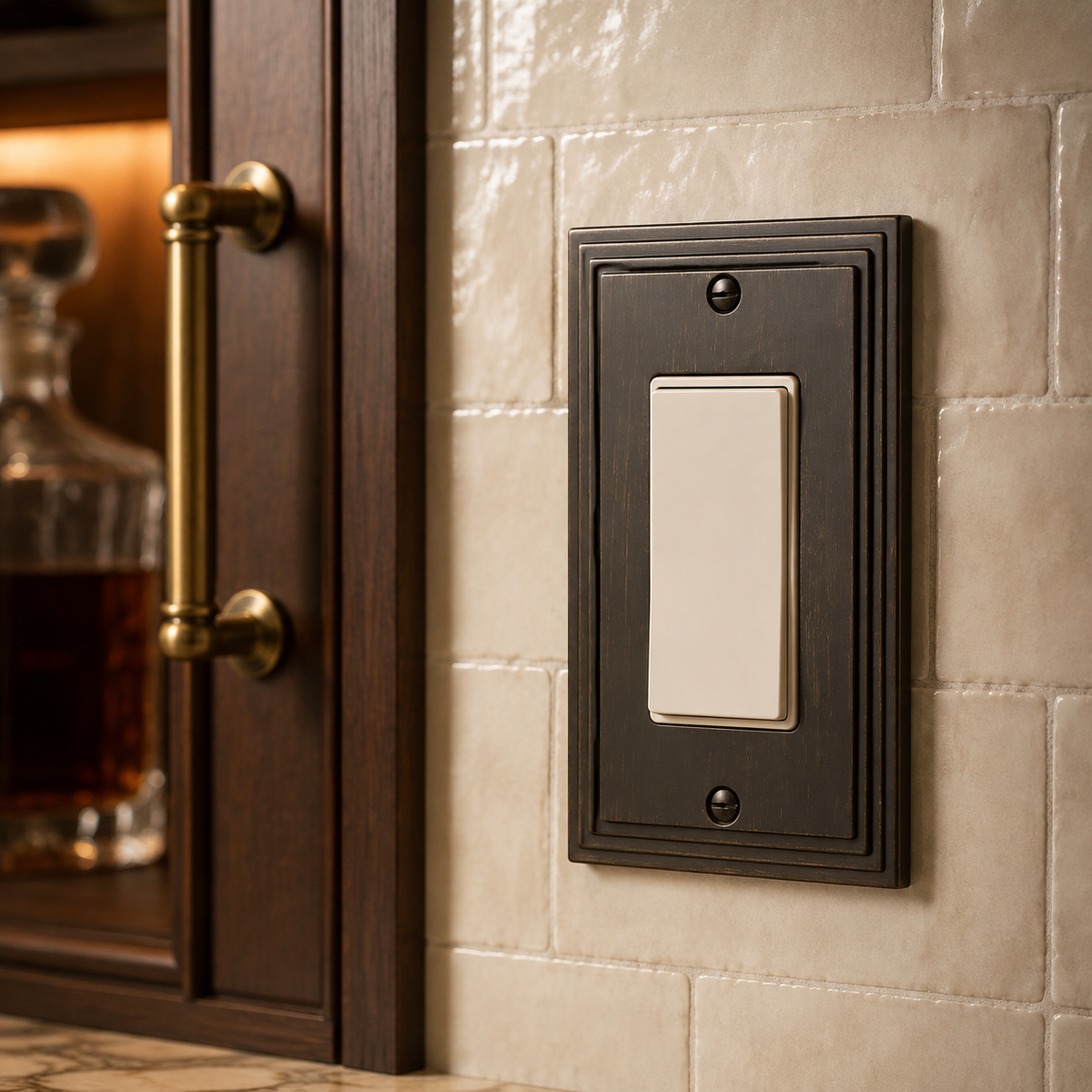 Cosmas 25000-ORB Oil Rubbed Bronze Single GFCI / Decora Wall Plate