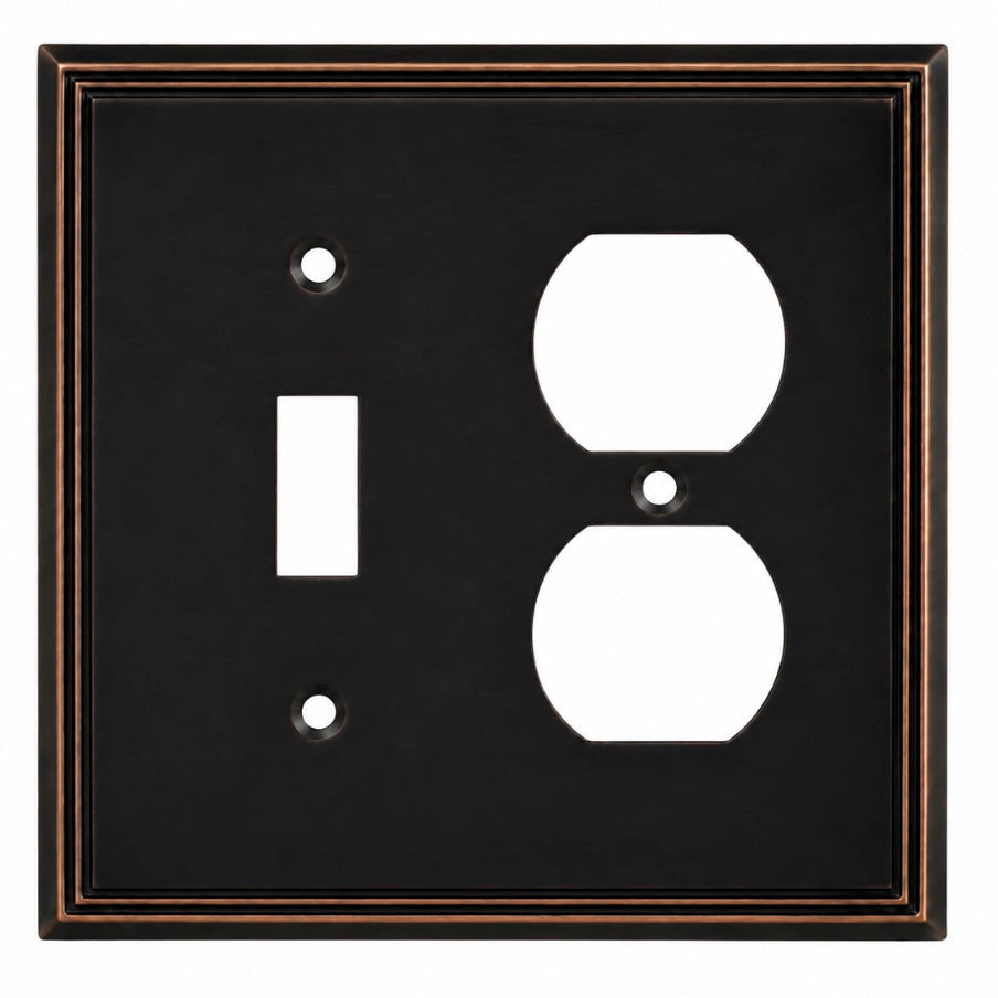 Cosmas 65022-ORB Oil Rubbed Bronze Single Toggle / Duplex Combo