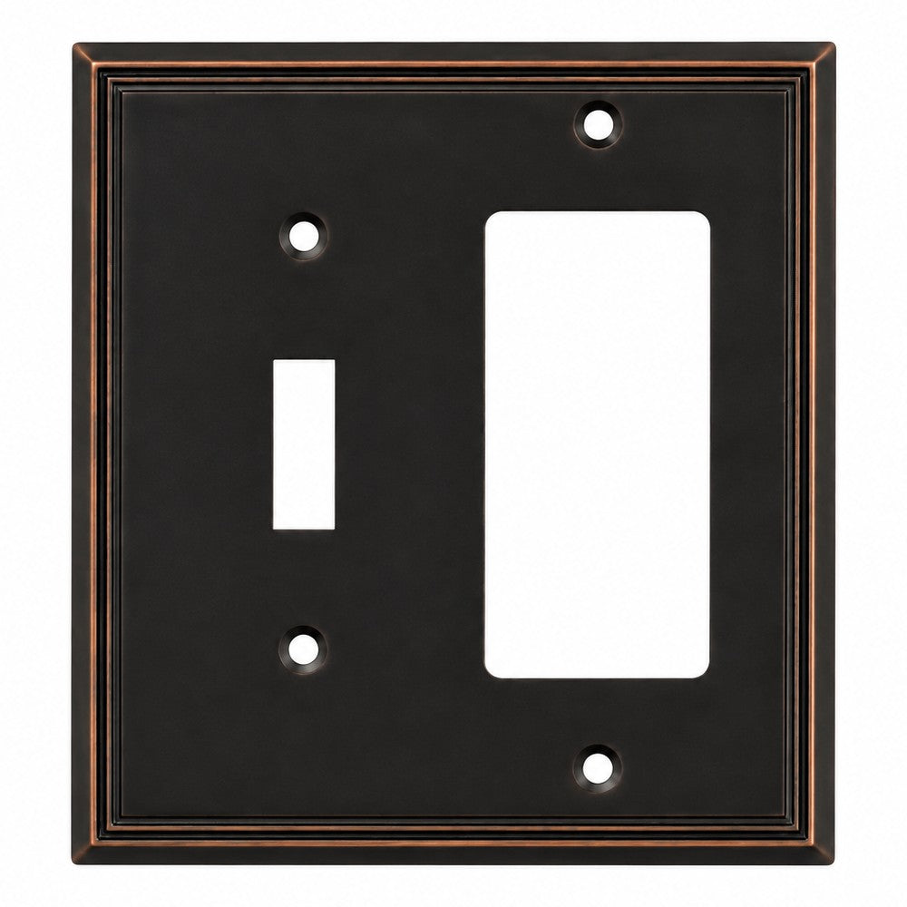 Cosmas 65027-ORB Oil Rubbed Bronze Single Toggle / GFCI Decora Combo