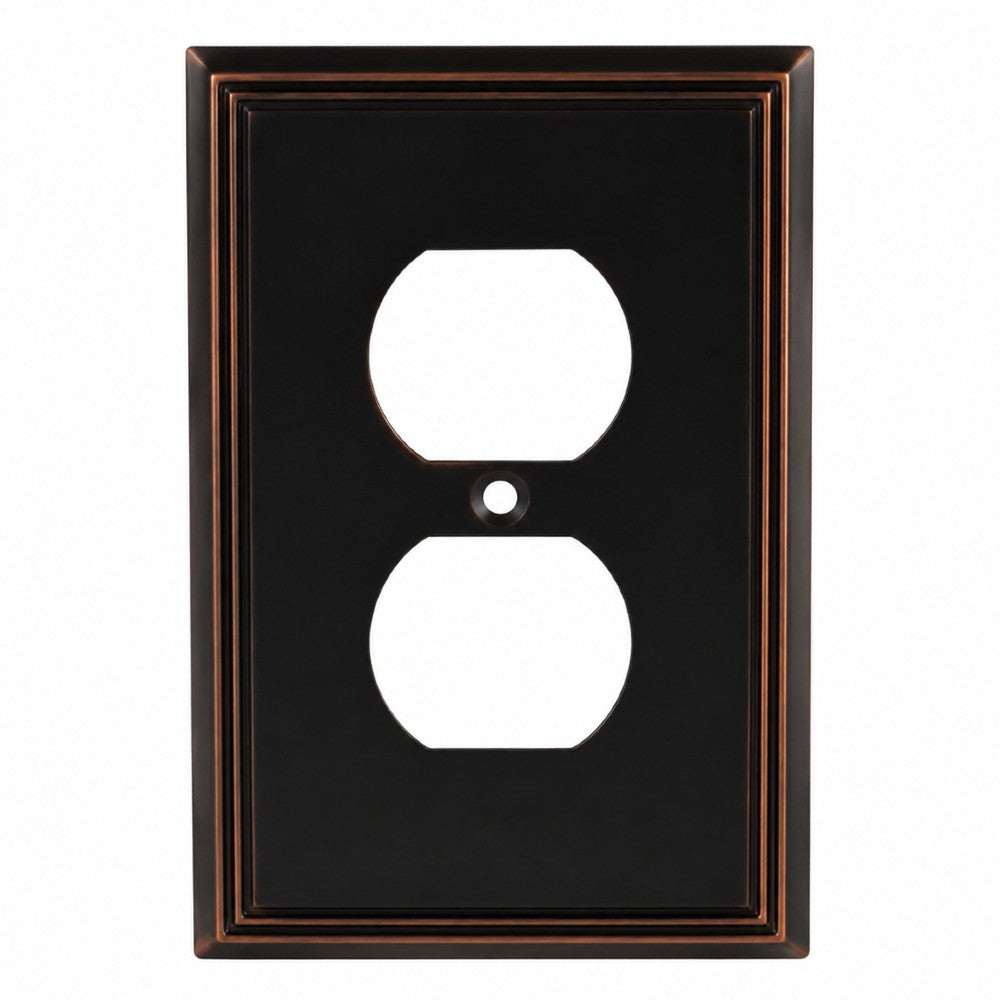 Cosmas 65049-ORB Oil Rubbed Bronze Single Duplex Outlet Wall Plate