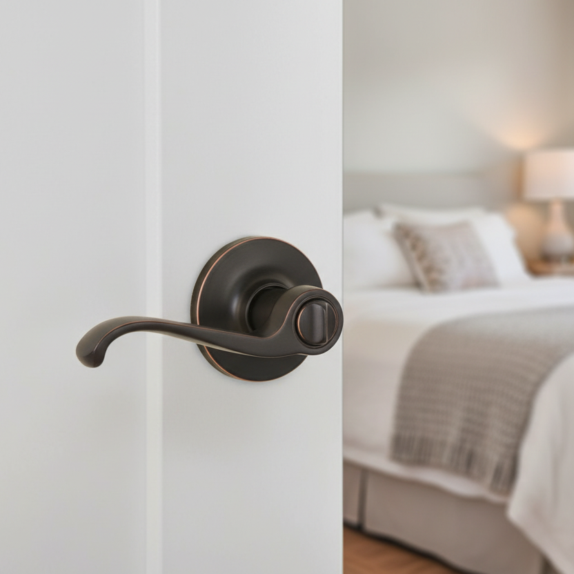 Cosmas 50 Series Oil Rubbed Bronze Privacy Door Lever