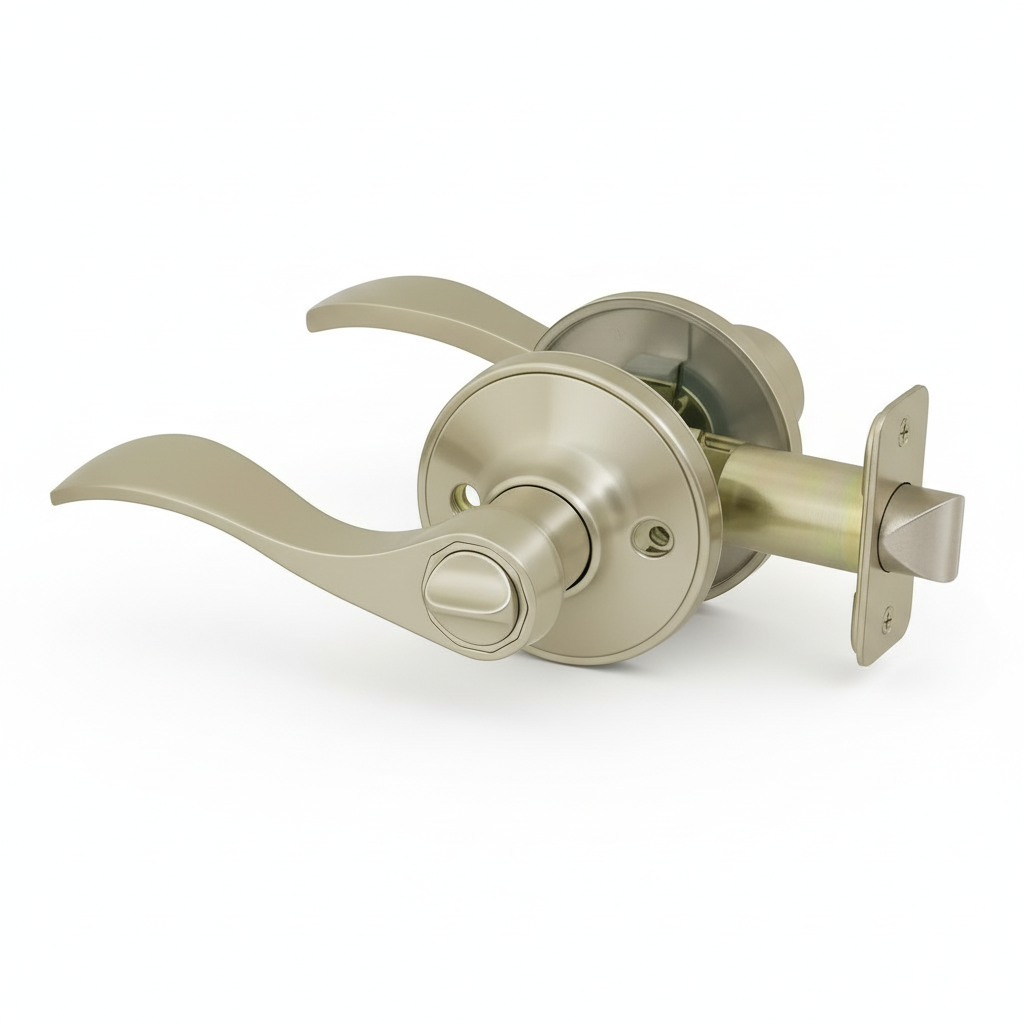 Cosmas 80 Series Satin Nickel Privacy Door Lever