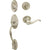 Cosmas 300 Series Satin Nickel Handleset with 50 Series Interior