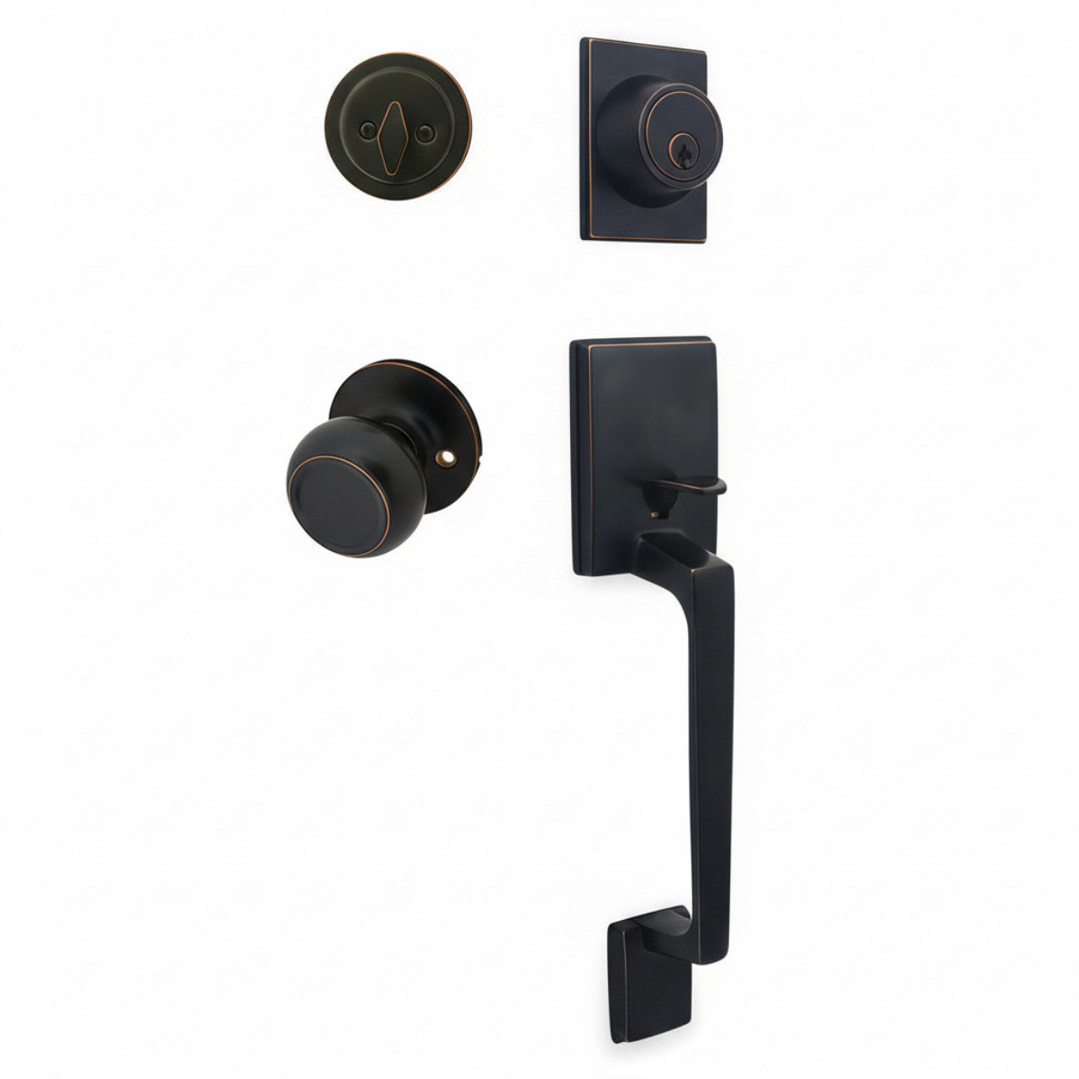 Cosmas 600 Series Oil Rubbed Bronze Handleset with 20 Series Interior