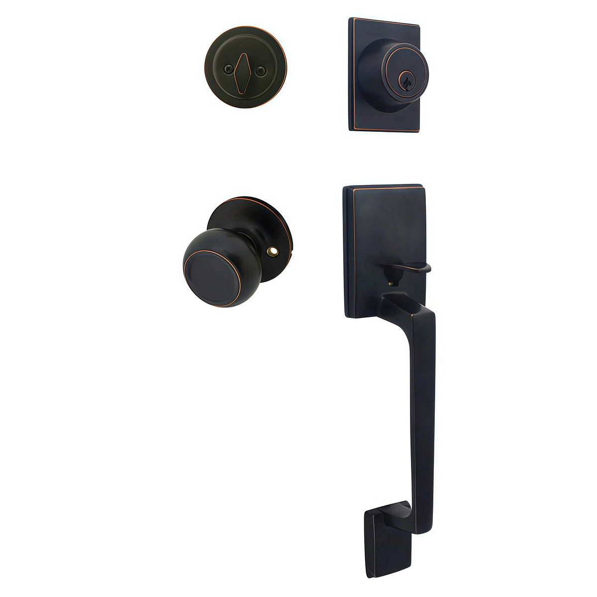 Cosmas 600 Series Oil Rubbed Bronze Handleset with 20 Series Interior