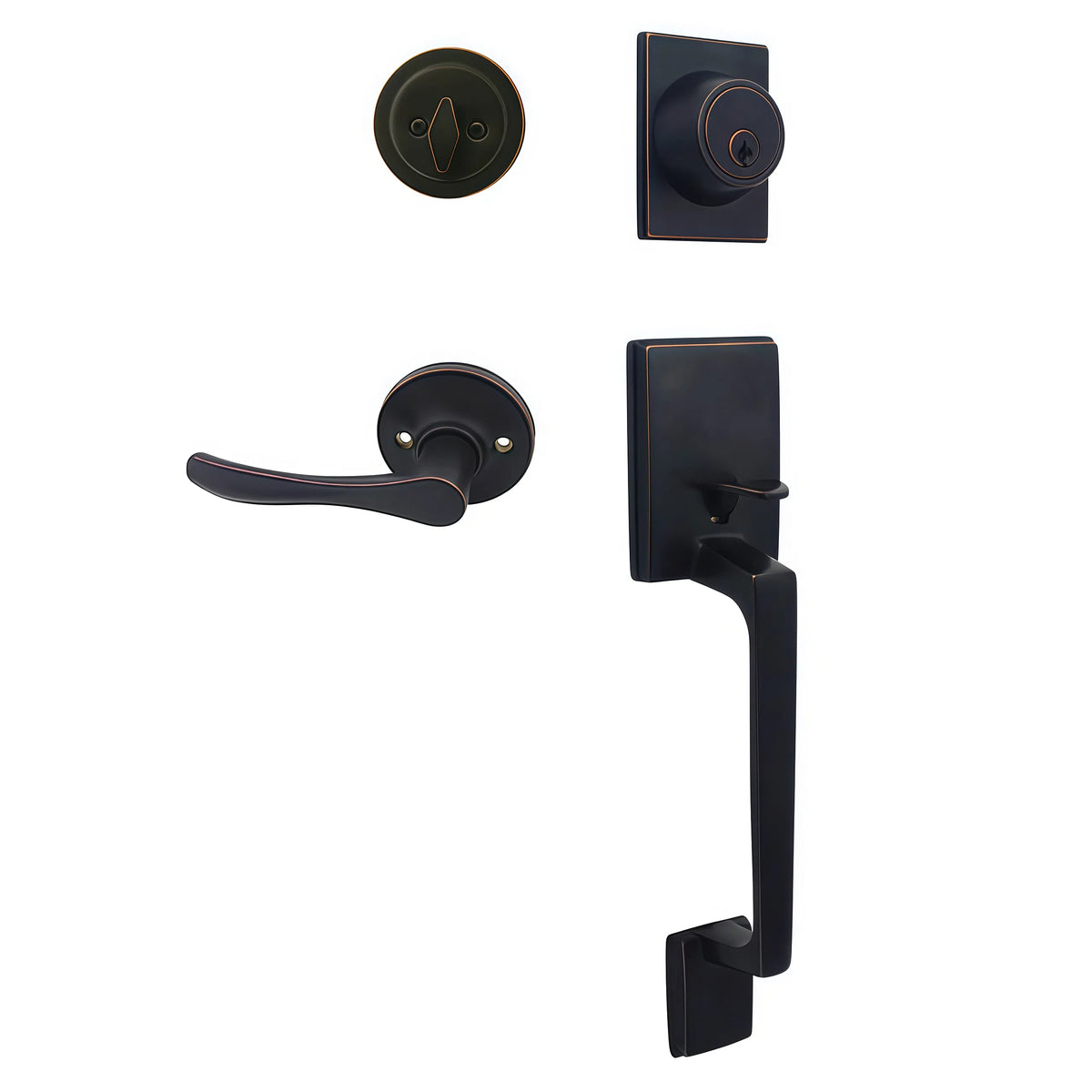 Cosmas 600 Series Oil Rubbed Bronze Handleset with 30 Series Interior