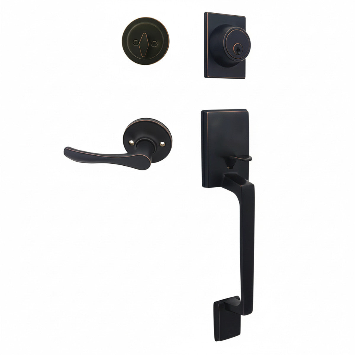 Cosmas 600 Series Oil Rubbed Bronze Handleset with 30 Series Interior