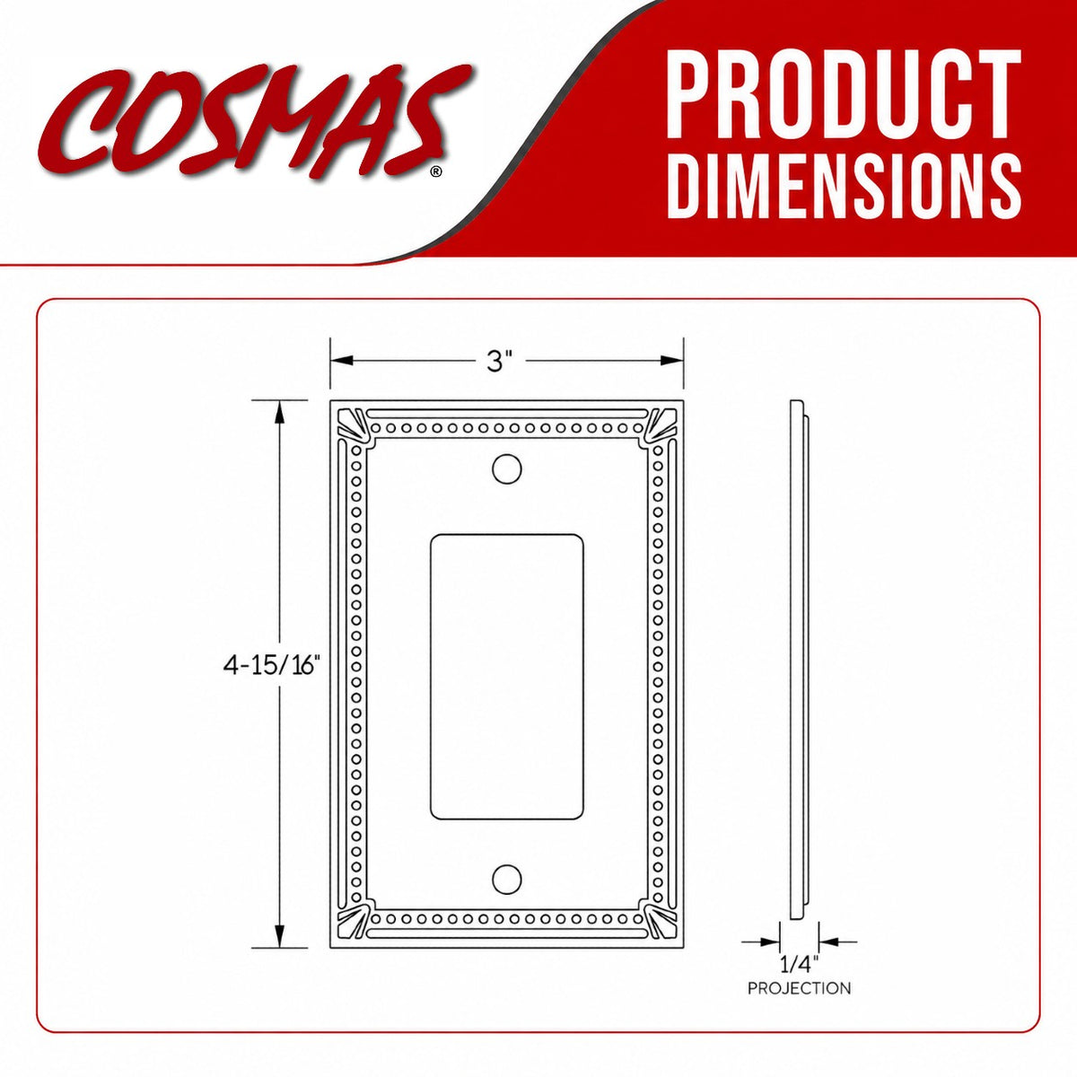 Cosmas 44000-ORB Oil Rubbed Bronze Single GFCI / Decora Wall Plate