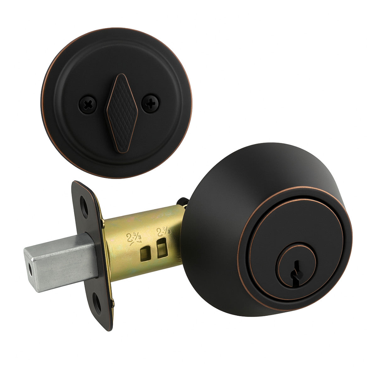 Cosmas Oil Rubbed Bronze Single Cylinder Deadbolt