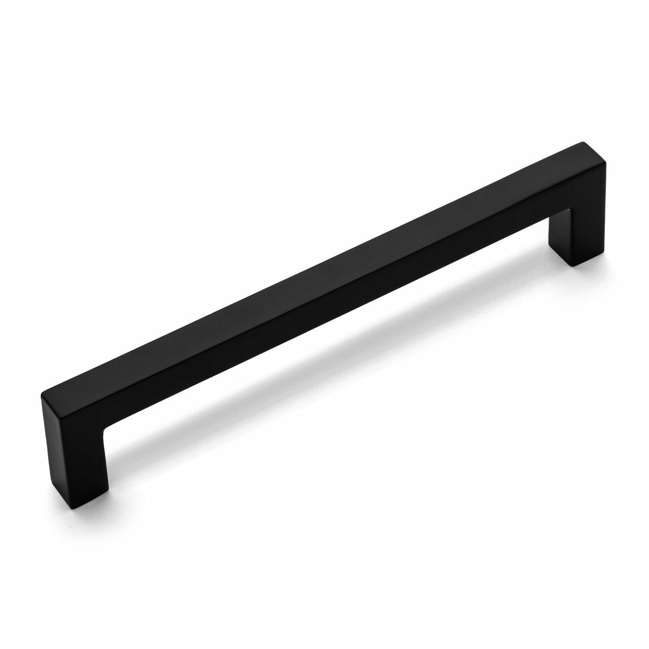 Cosmas 14777-128FB Flat Black Modern Contemporary Cabinet Pull