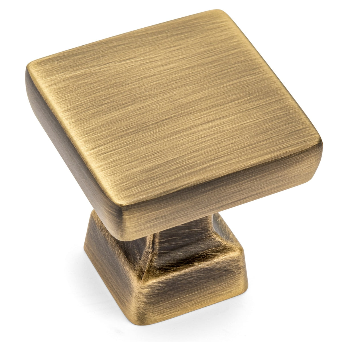Cosmas 1480BAB Brushed Antique Brass Modern Contemporary Square Cabinet Knob