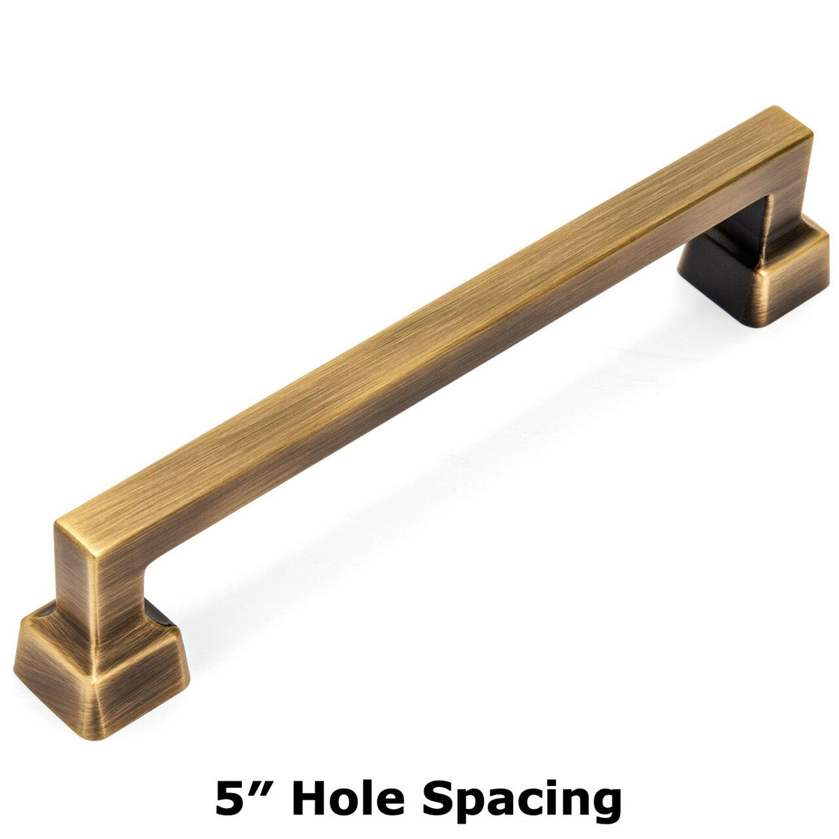 Cosmas 1481-128BAB Brushed Antique Brass Modern Contemporary Cabinet Pull