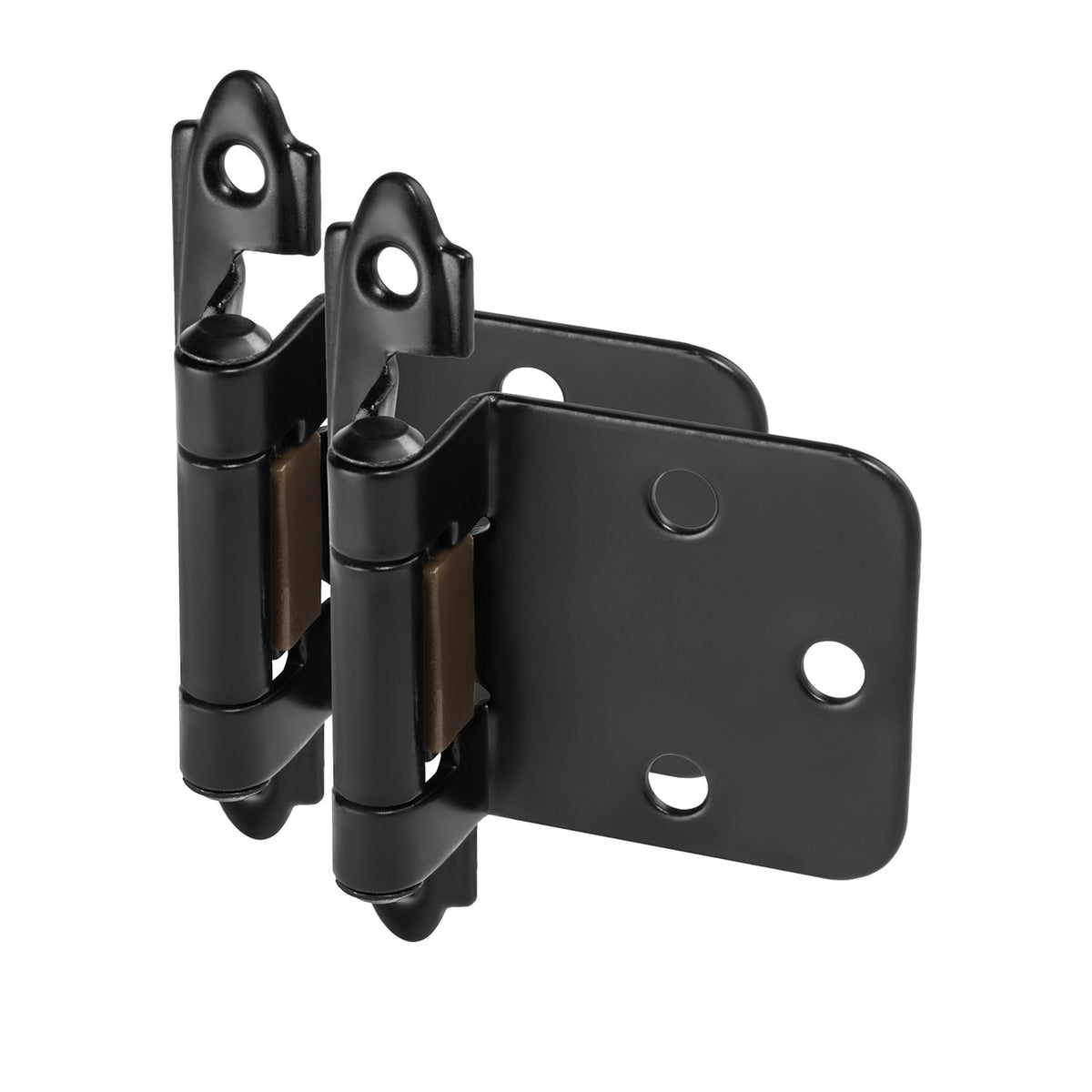 Cosmas 15539-FB Flat Black Hinge Variable Overlay (Pair)