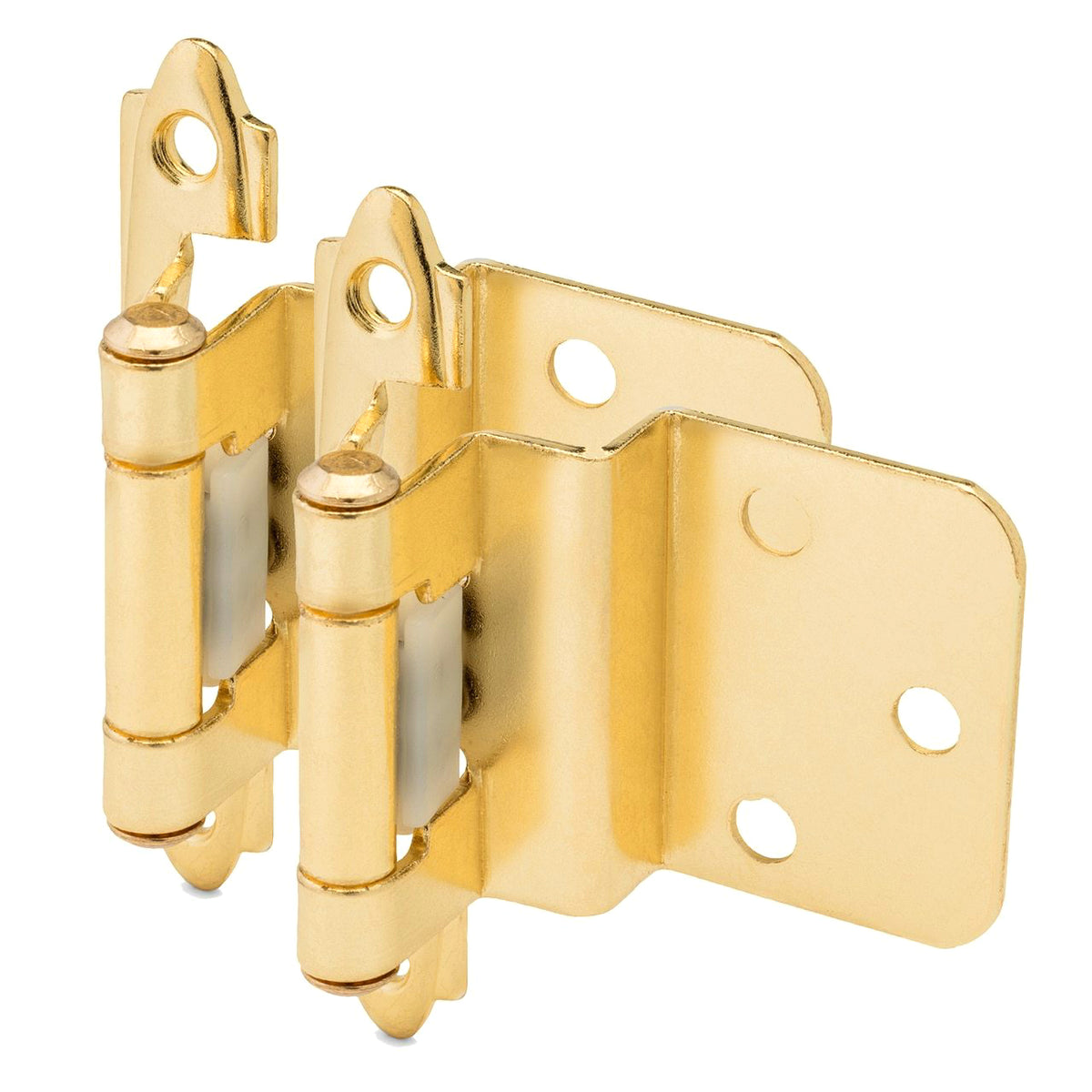 Cosmas 15628-BB Brushed Brass Cabinet Hinge 3/8&quot; Inset (Pair)