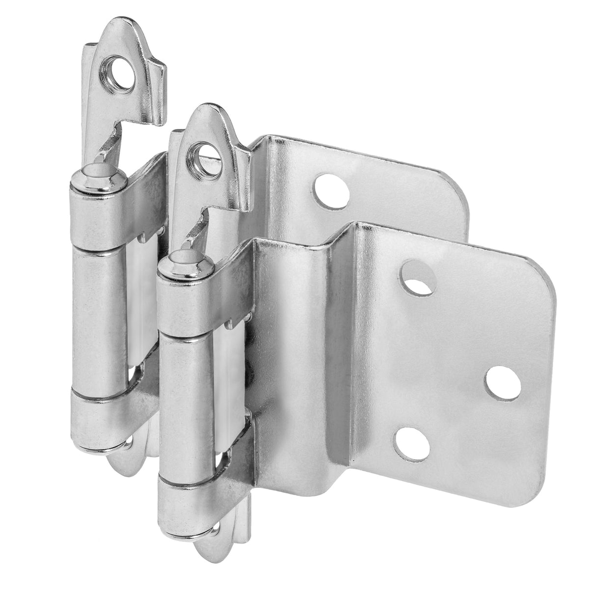 Cosmas 15628-SN Satin Nickel Cabinet Hinge 3/8&quot; Inset (Pair)