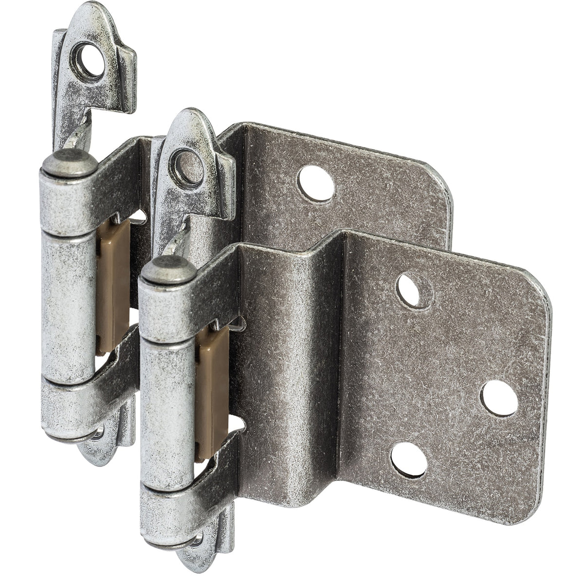Cosmas 15628-WN Weathered Nickel Cabinet Hinge 3/8&quot; Inset (Pair)