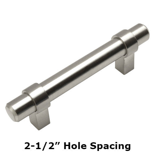 Cosmas 161-2.5SN Satin Nickel Euro Style Bar Pull - Cosmas