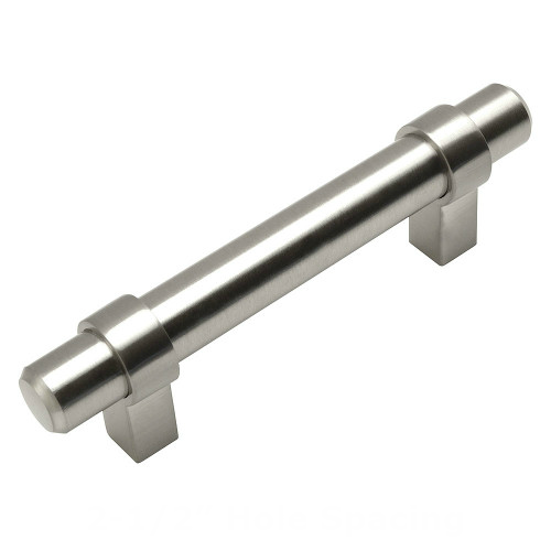 Cosmas 161-2.5SN Satin Nickel Euro Style Bar Pull