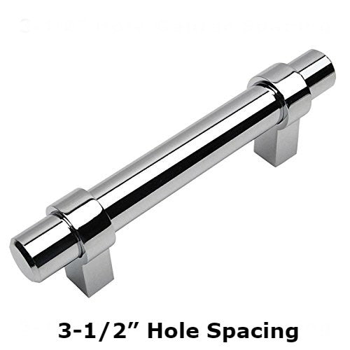 Cosmas 161-3.5CH Polished Chrome Euro Style Bar Pull - Cosmas
