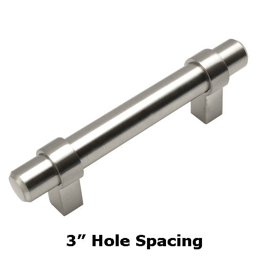 Cosmas 161-3SN Satin Nickel Euro Style Bar Pull - Cosmas