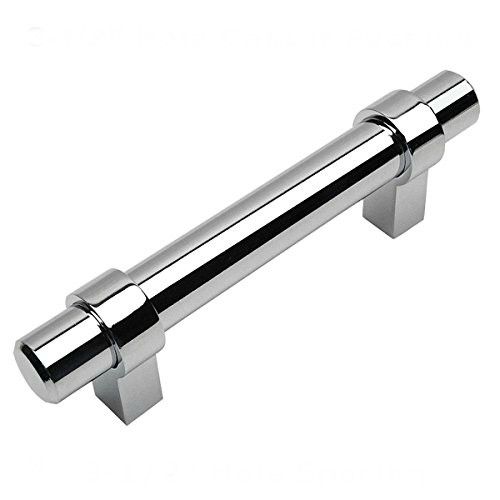 Cosmas 161-3.5CH Polished Chrome Euro Style Bar Pull
