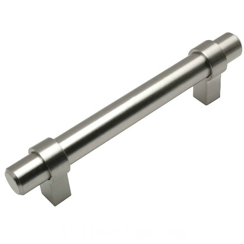 Cosmas 161-4SN Satin Nickel Euro Style Bar Pull